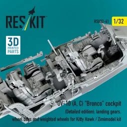 OV-10 (A, C) Bronco cockpit (Detailed edition), landing gears, whee...