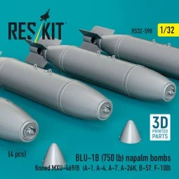 BLU-1B (750 lb) napalm bombs finned MXU-469/B (4 pcs) (A-1, A-4, A-... 2