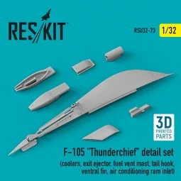 F-105 Thunderchief detail set (coolers, exit ejector, fuel vent mas...