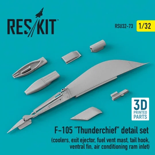 F-105 Thunderchief detail set (coolers, exit ejector, fuel vent mas...