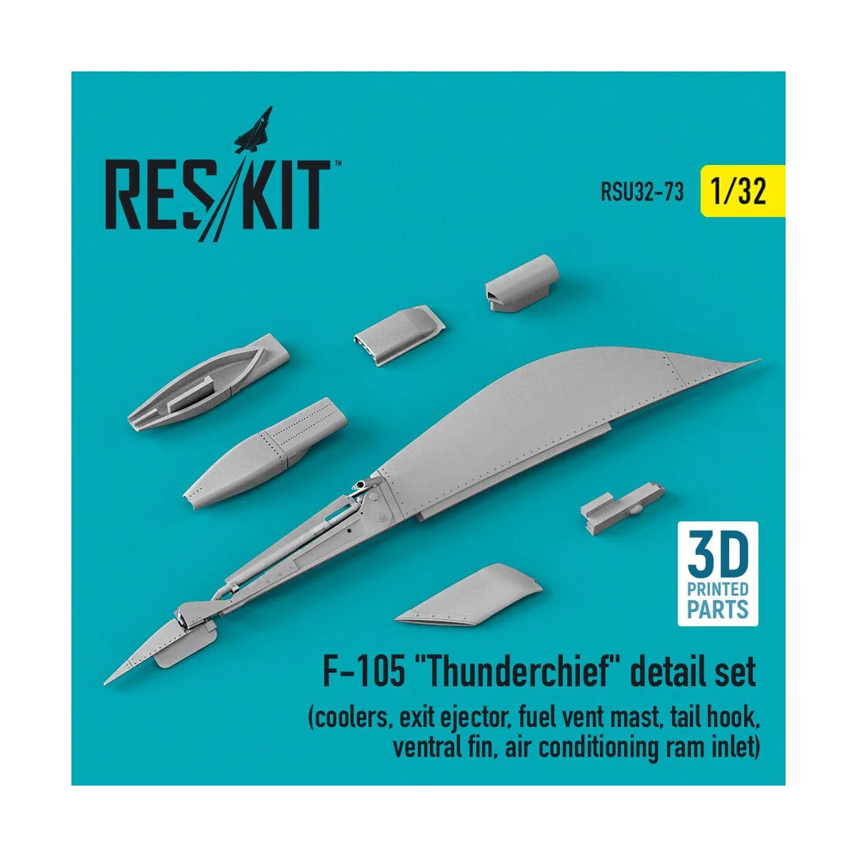 F-105 Thunderchief detail set (coolers, exit ejector, fuel vent mas...