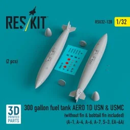 300 gallon fuel tank AERO 1D USN & USMC (2 pcs) (without fin & bobt...