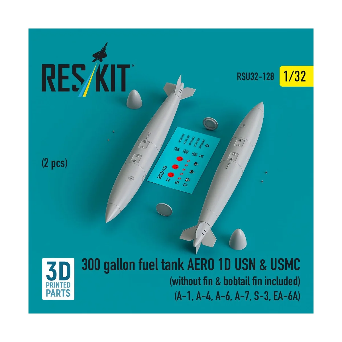 300 gallon fuel tank AERO 1D USN & USMC (2 pcs) (without fin & bobt...