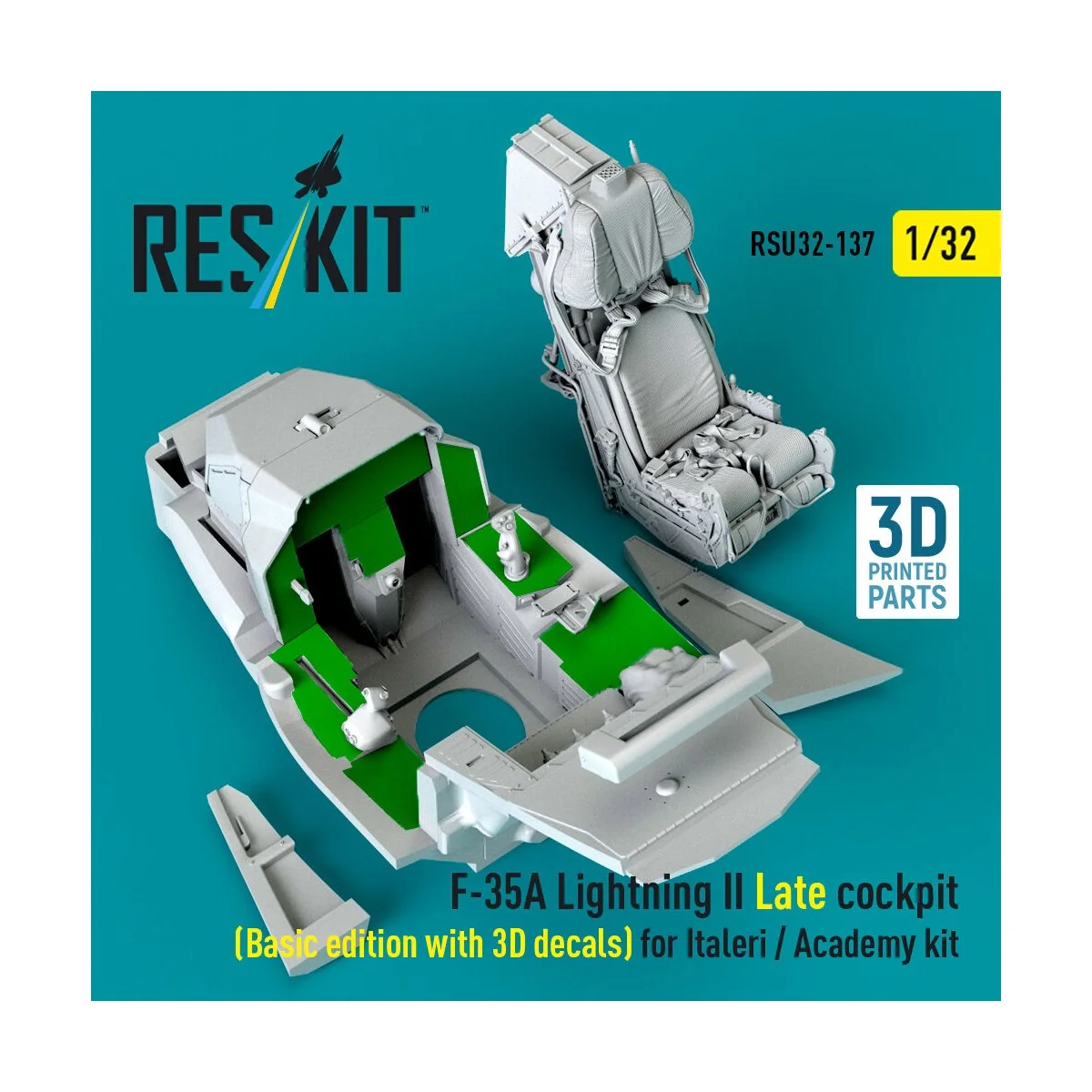F-35A Lightning II Late cockpit (Basic edition with 3D decals) for ...