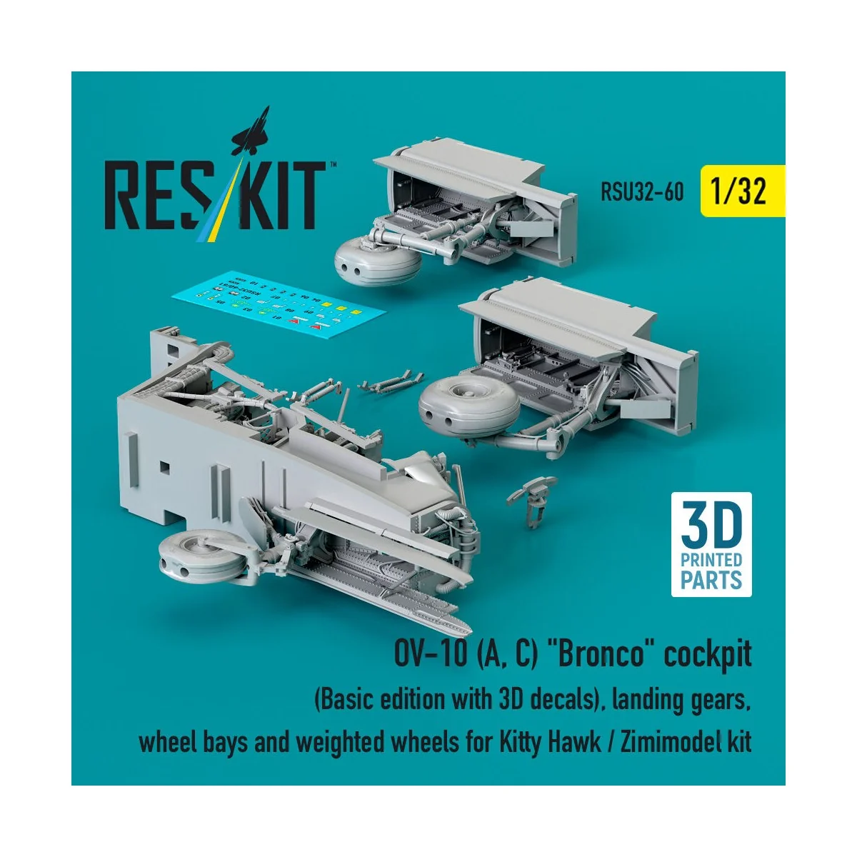 OV-10 (A, C) Bronco cockpit (Basic edition with 3D decals), landing...