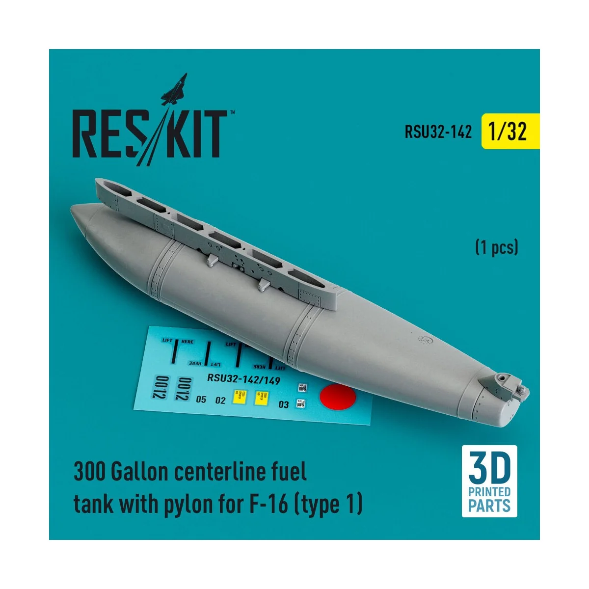 300 Gallon centerline fuel tank with pylon for F-16 (A/B/C/D/E/F/I)...