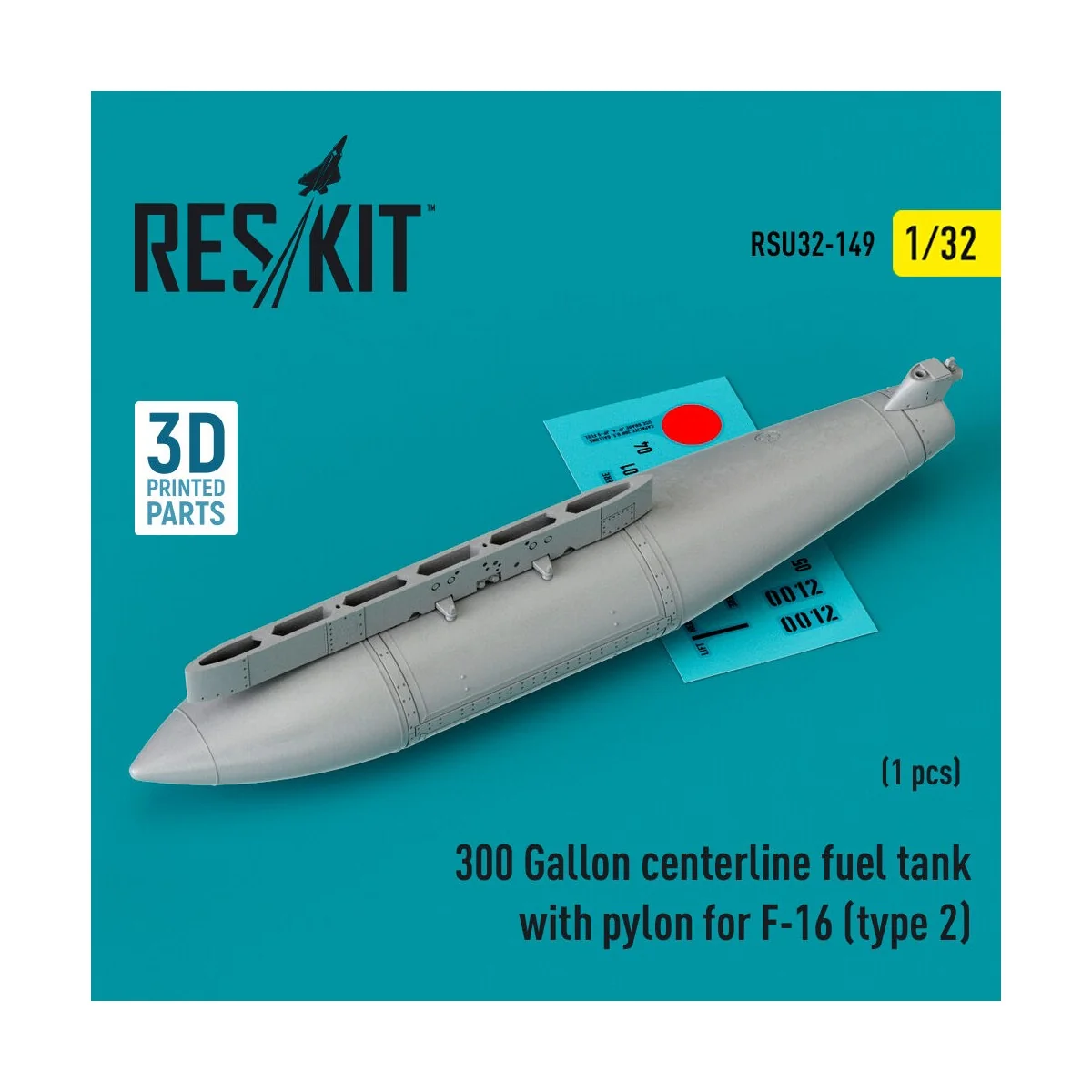 300 Gallon centerline fuel tank with pylon for F-16 (A/B/C/D/E/F/I)...