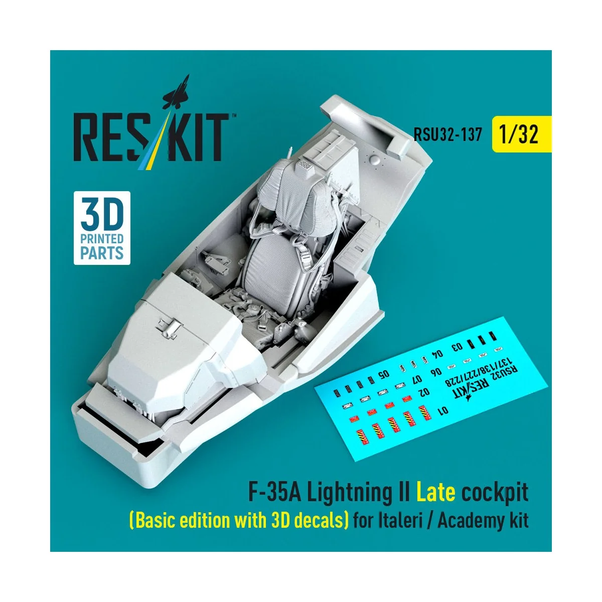 F-35A Lightning II Late cockpit (Basic edition with 3D decals) for ...