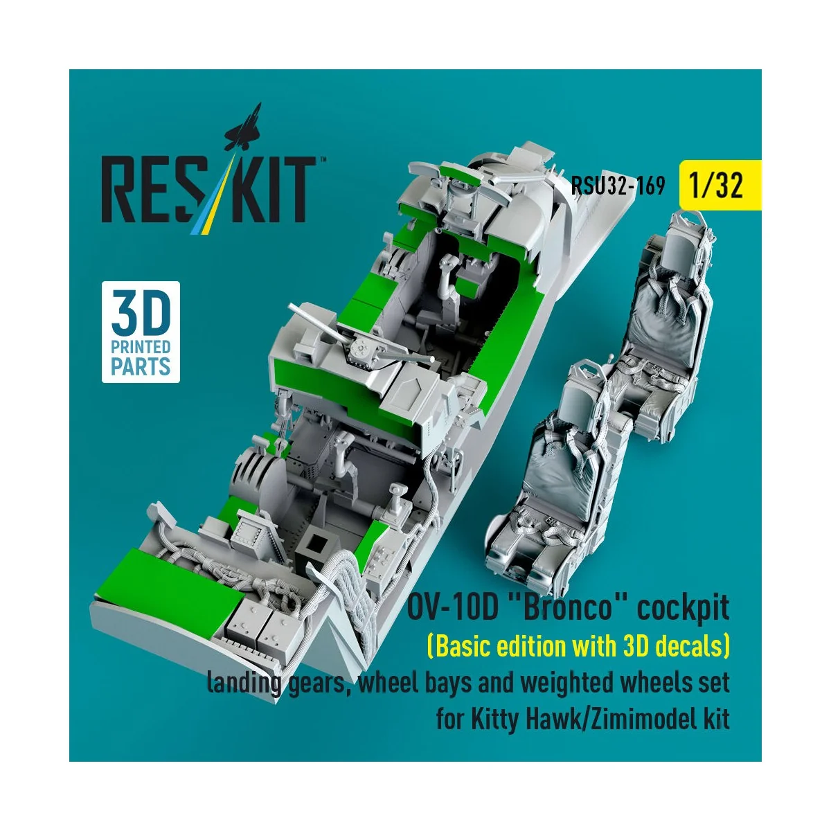 OV-10D Bronco cockpit (Basic edition with 3D decals) landing gears,...