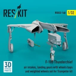 F-105 Thunderchief air intakes, landing gears with wheels bays and ... 2