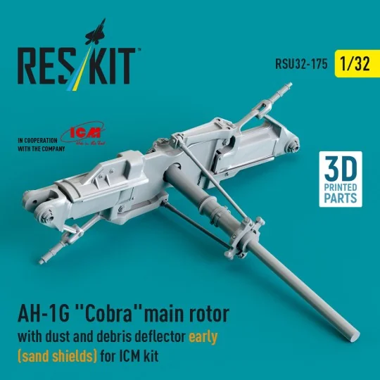 AH-1G Cobra main rotor with dust and debris deflector (sand shields...
