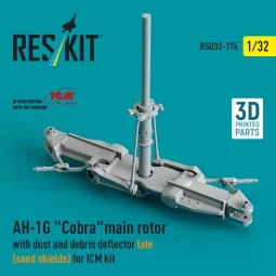 AH-1G Cobra main rotor with dust and debris deflector (sand shields...