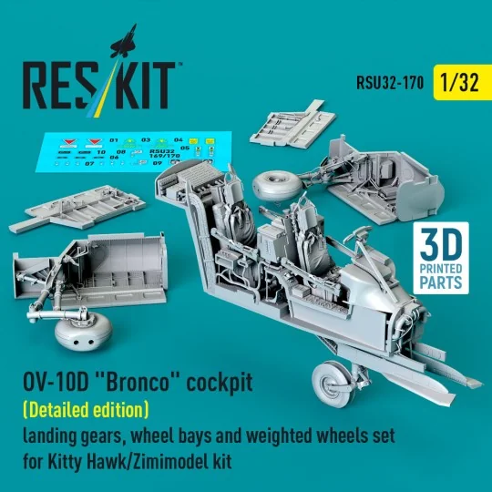OV-10D Bronco cockpit (Detailed edition) landing gears, wheel bays ...