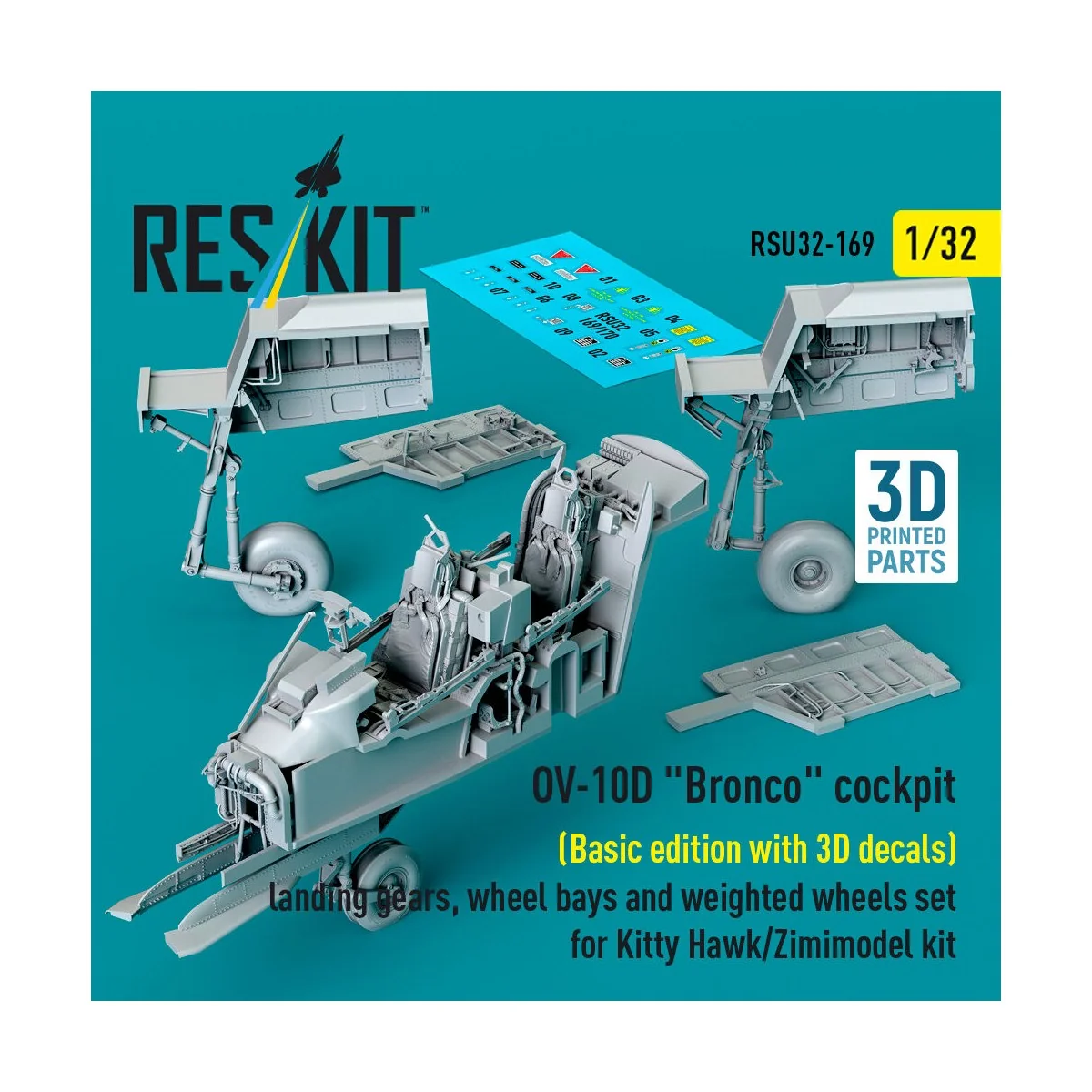 OV-10D Bronco cockpit (Basic edition with 3D decals) landing gears,...