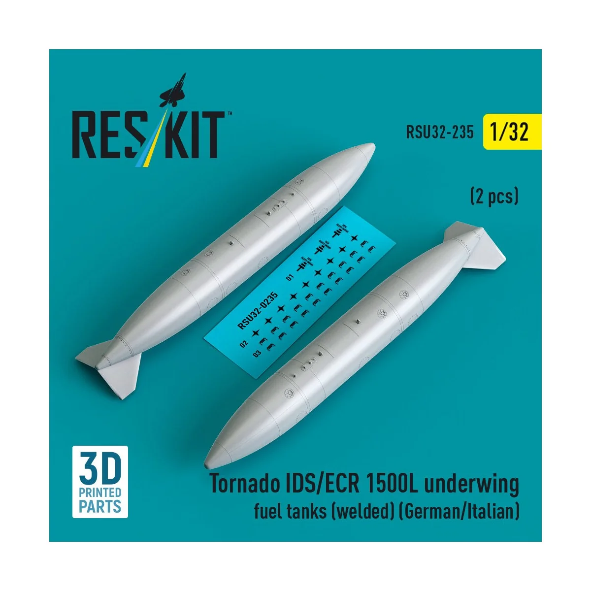 Tornado IDS/ECR 1500L underwing fuel tanks (welded) (German AF / It...
