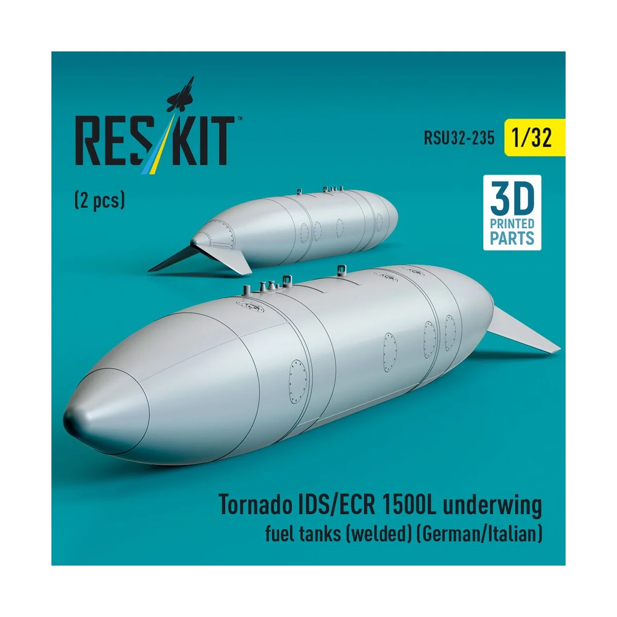 Tornado IDS/ECR 1500L underwing fuel tanks (welded) (German AF / It...