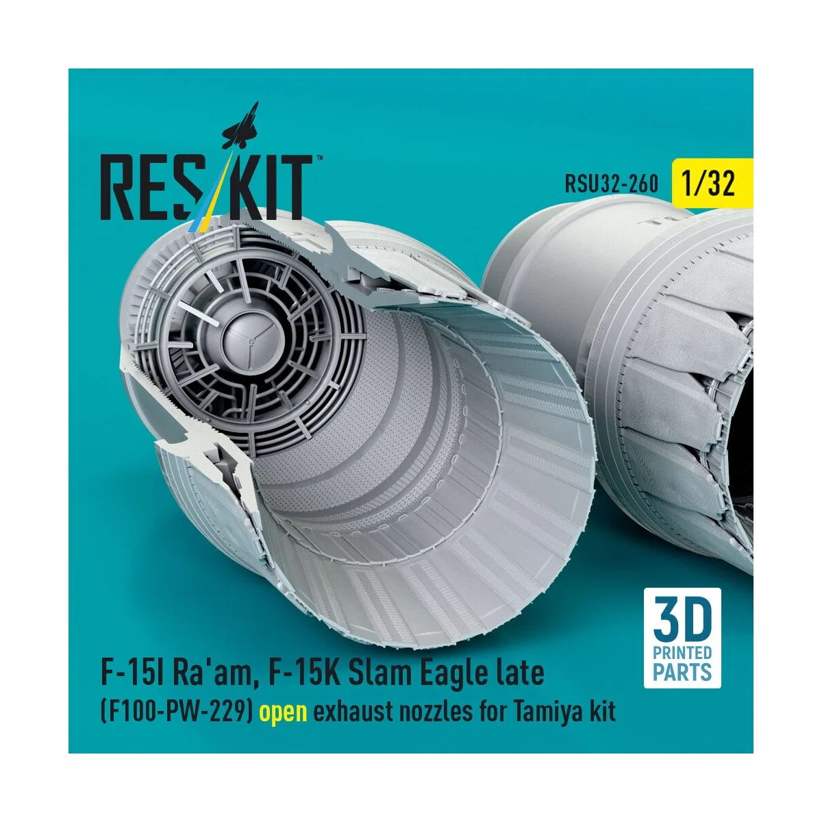F?15I Ra'am, F?15K Slam Eagle late (F100-PW-229) open exhaust nozzl...