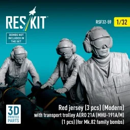 Red jersey (3 pcs) (Modern) with transport trolley AERO 21A (MHU-19...