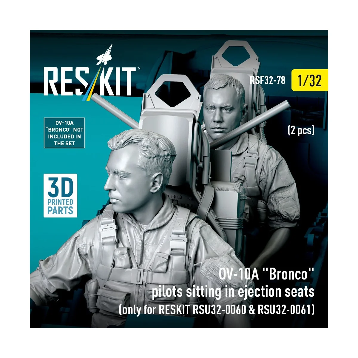 OV-10A Bronco pilots sitting in ejection seats (2 pcs) (only for RE...