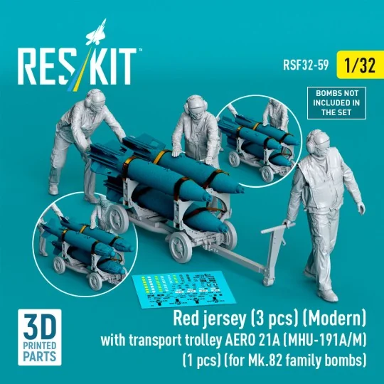 Red jersey (3 pcs) (Modern) with transport trolley AERO 21A (MHU-19...