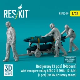 Red jersey (3 pcs) (Modern) with transport trolley AERO 21A (MHU-19... 2