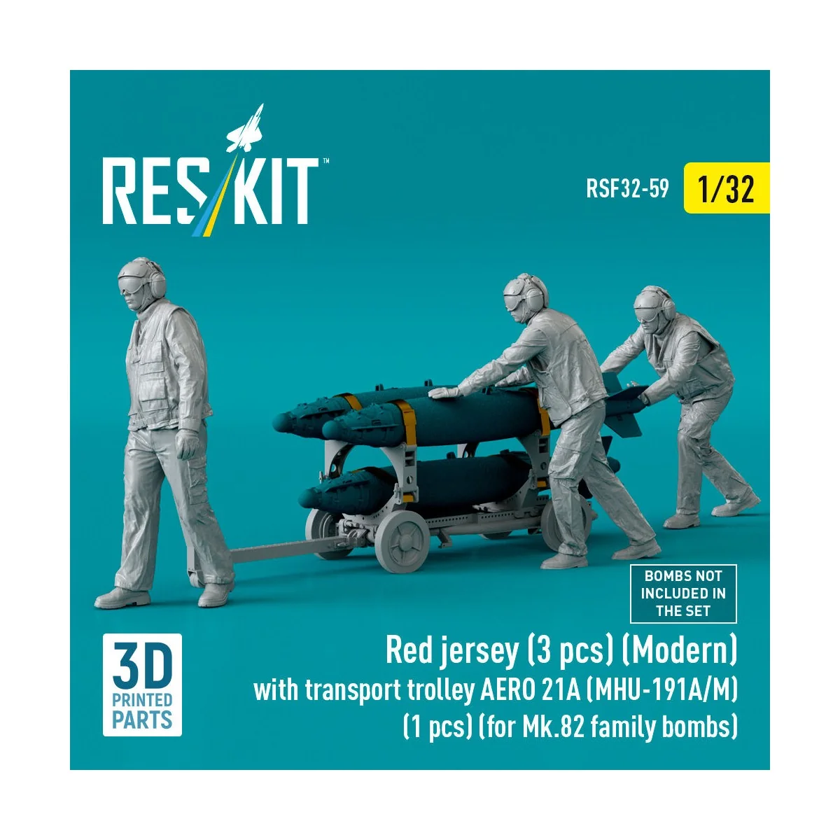 Red jersey (3 pcs) (Modern) with transport trolley AERO 21A (MHU-19...
