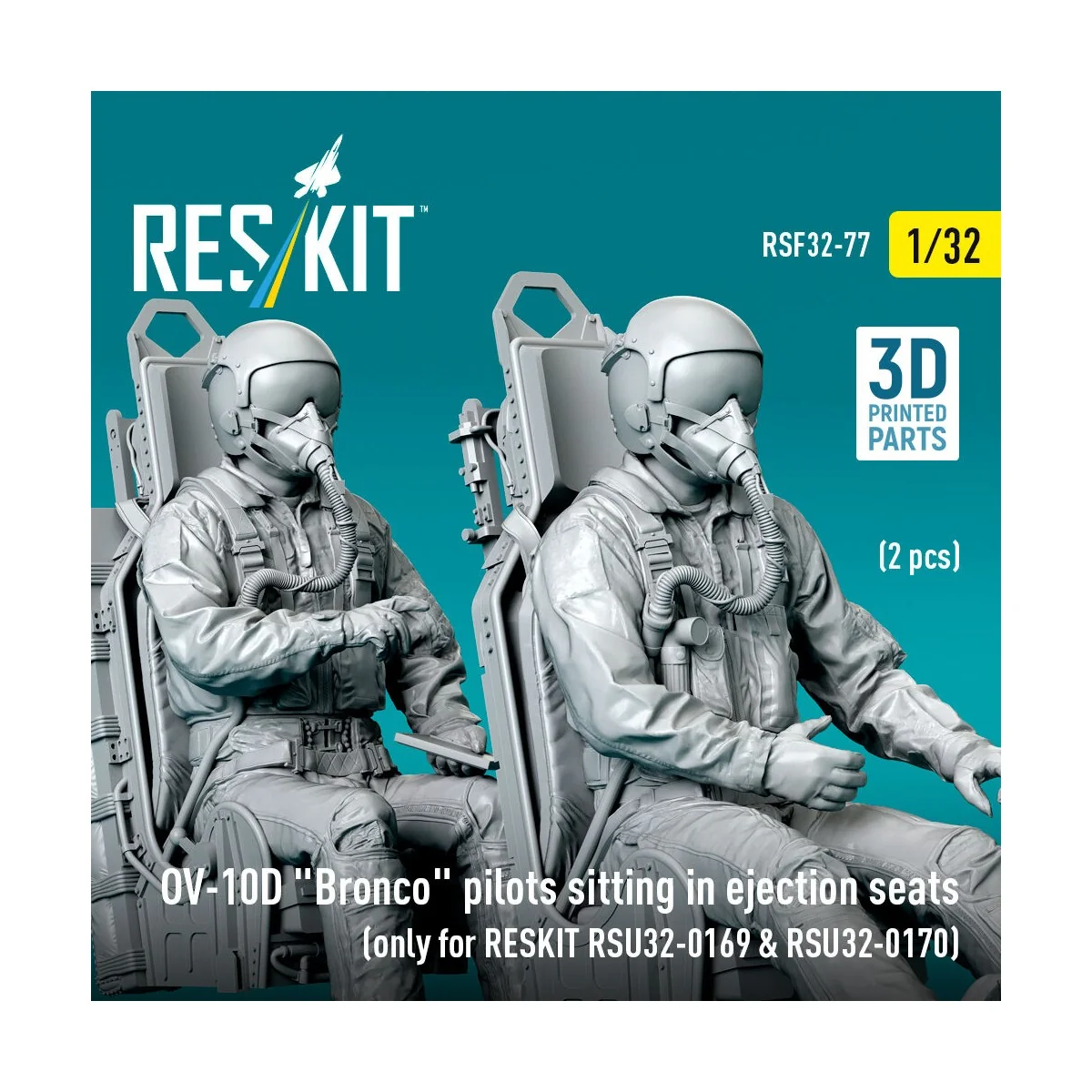 OV-10D Bronco pilots sitting in ejection seats (2 pcs) (only for RE...
