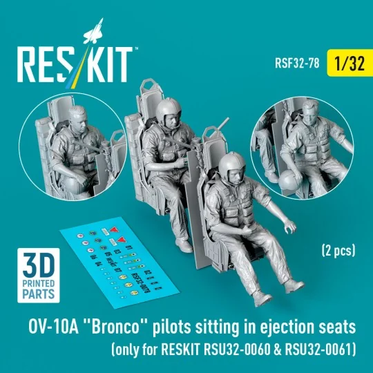 OV-10A Bronco pilots sitting in ejection seats (2 pcs) (only for RE...