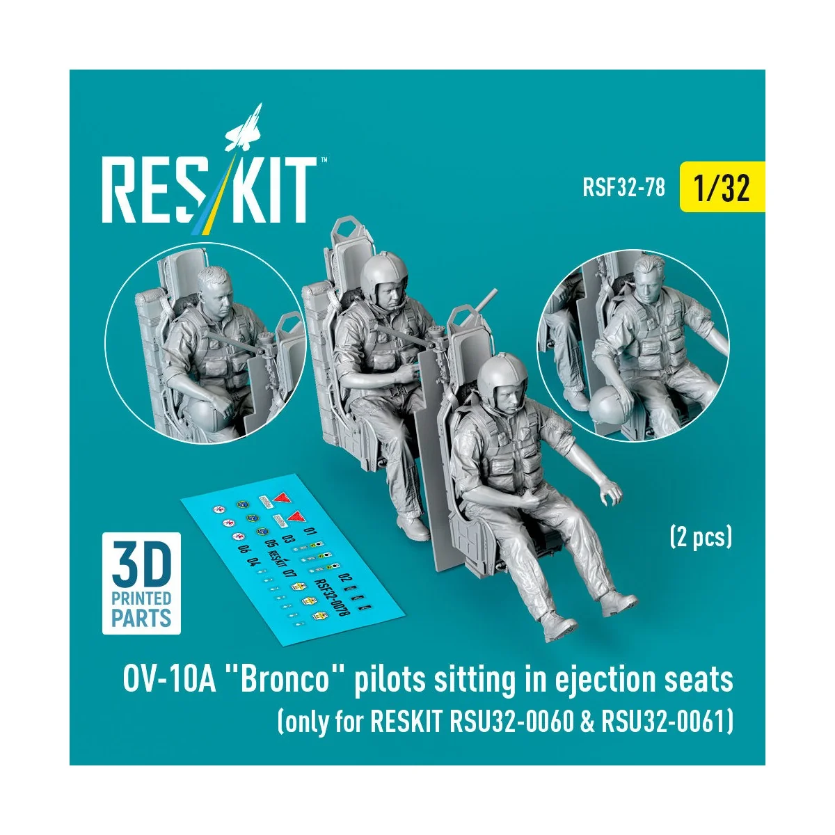 OV-10A Bronco pilots sitting in ejection seats (2 pcs) (only for RE...
