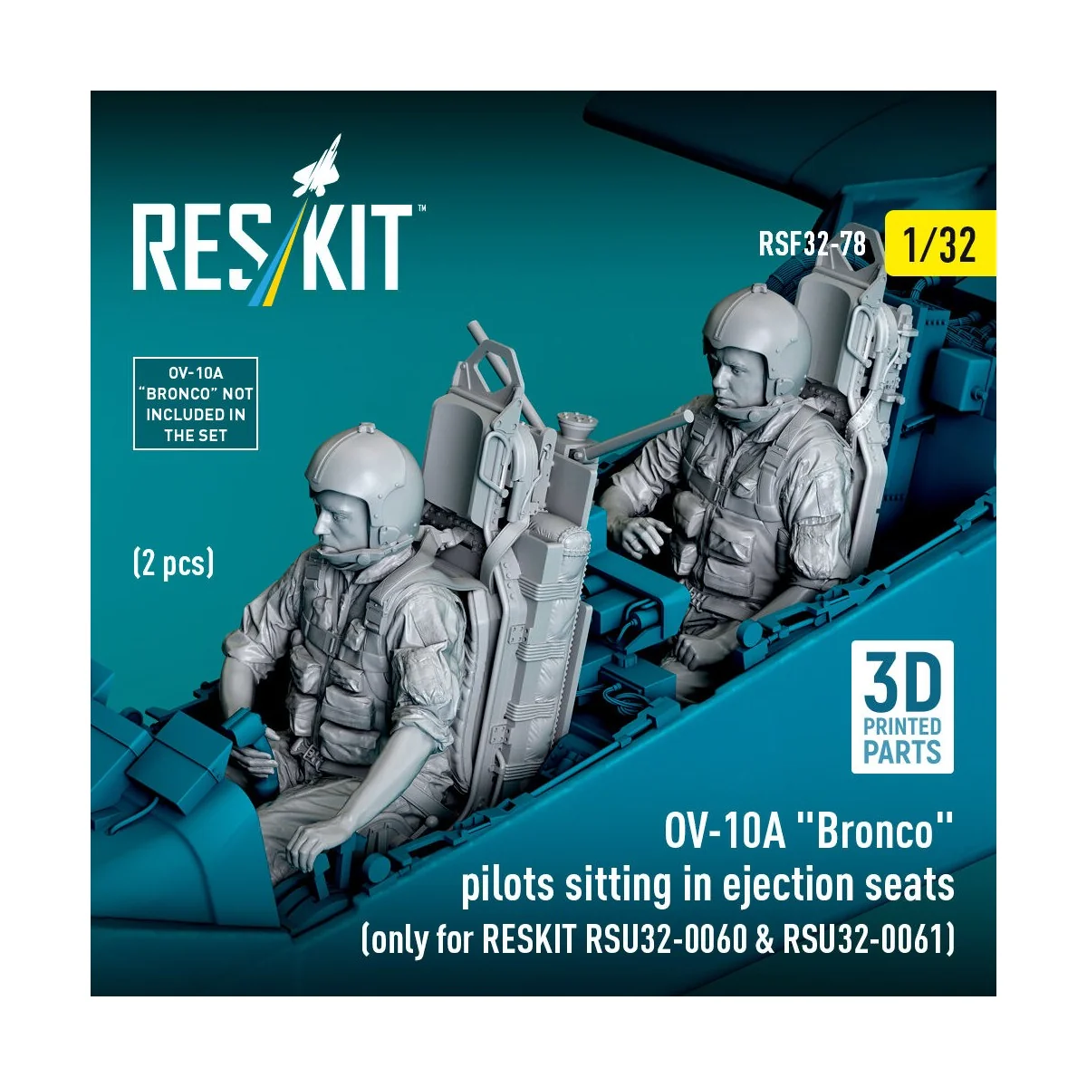 OV-10A Bronco pilots sitting in ejection seats (2 pcs) (only for RE...