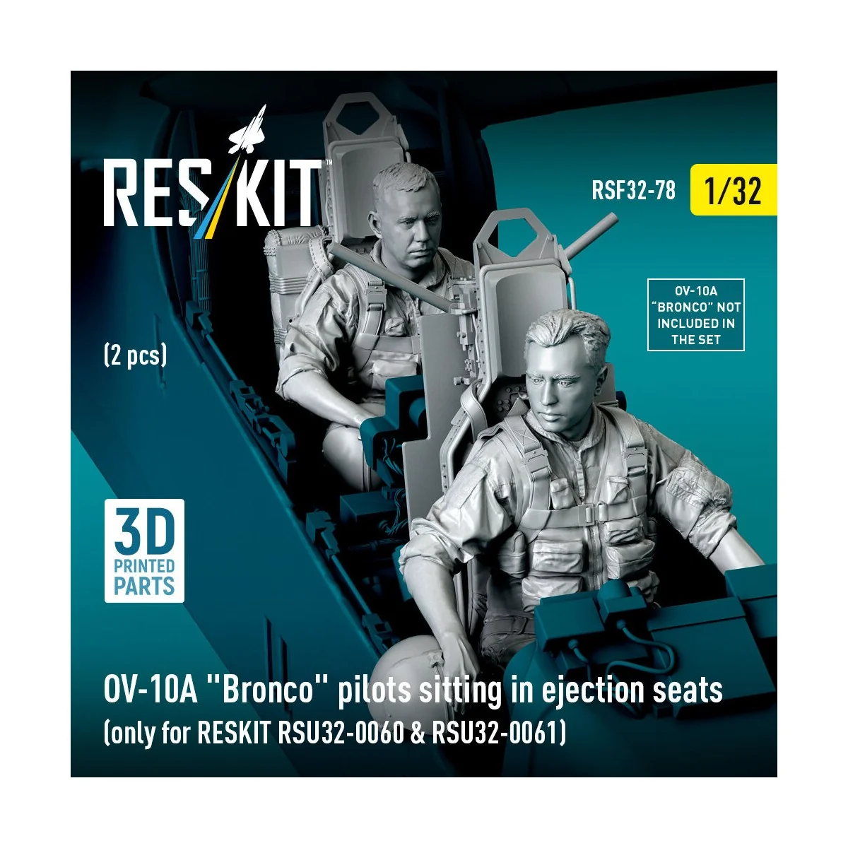OV-10A Bronco pilots sitting in ejection seats (2 pcs) (only for RE...