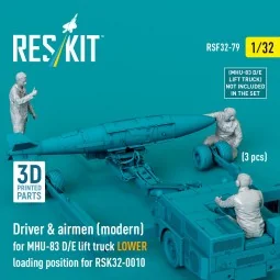 Driver & airmen (modern) (3 pcs) (MHU-83 D/E lift truck LOWER loadi... 2