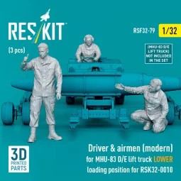 Driver & airmen (modern) (3 pcs) (MHU-83 D/E lift truck LOWER loadi...