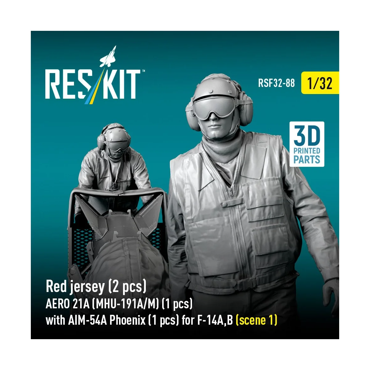 Red jersey (2 pcs) AERO 21A (MHU-191A/M) (1 pcs) with AIM-54A Phoen...