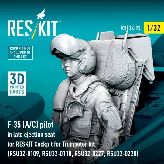 F-35 (A/C) pilot in late ejection seat for RESKIT Cockpit for Trump...