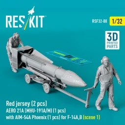 Red jersey (2 pcs) AERO 21A (MHU-191A/M) (1 pcs) with AIM-54A Phoen...