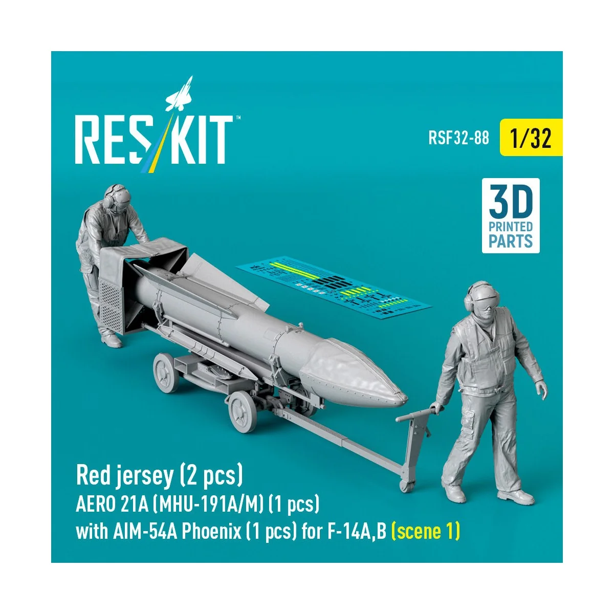 Red jersey (2 pcs) AERO 21A (MHU-191A/M) (1 pcs) with AIM-54A Phoen...