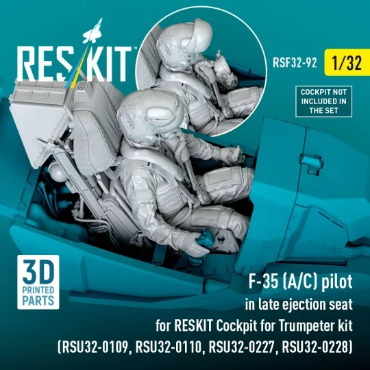 F-35 (A/C) pilot in late ejection seat for RESKIT Cockpit for Trump...
