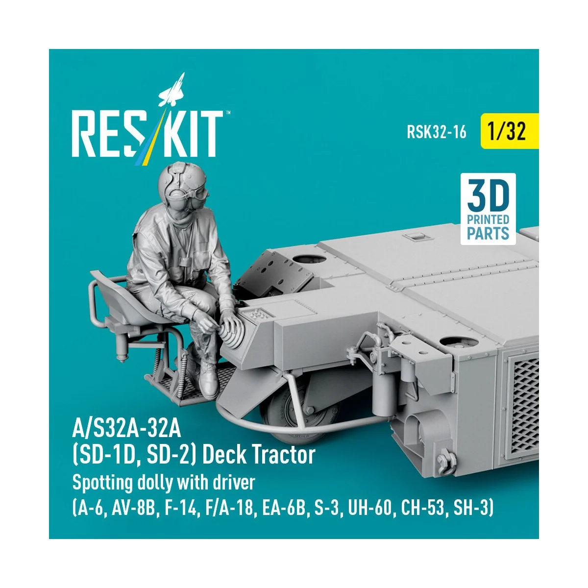 A/S32A-32A (SD-1D, SD-2) Deck Tractor Spotting dolly with driver (A...