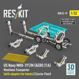 US NAVY MHU-191/M (AERO 21A) Munitions Transporter (with adapters f...