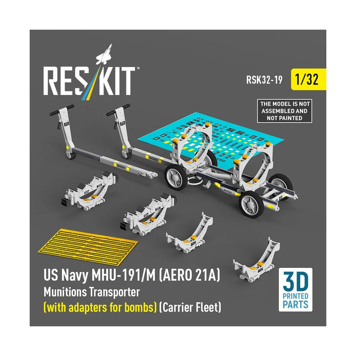 US NAVY MHU-191/M (AERO 21A) Munitions Transporter (with adapters f...
