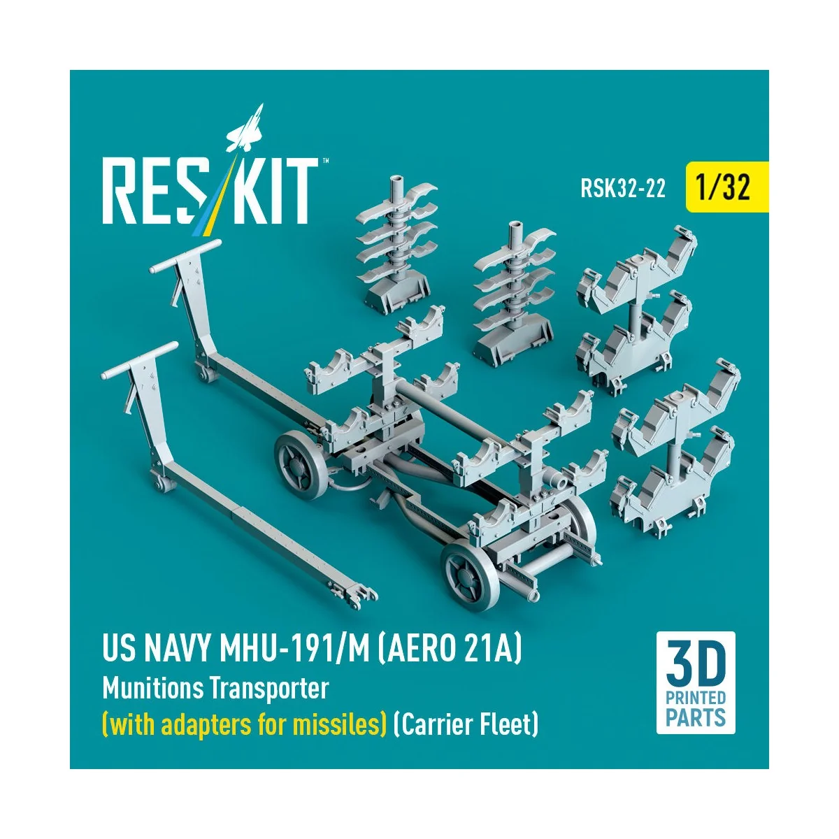 US NAVY MHU-191/M (AERO 21A) Munitions Transporter (with adapters f...