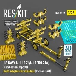 US NAVY MHU-191/M (AERO 21A) Munitions Transporter (with adapters f...