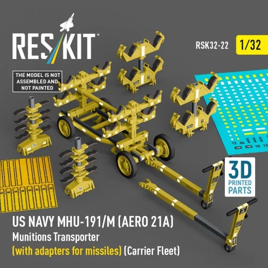 US NAVY MHU-191/M (AERO 21A) Munitions Transporter (with adapters f...