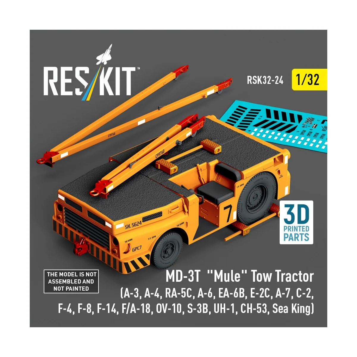 MD-3T Mule Tow Tractor (A-3, A-4, RA-5C, A-6, EA-6B, E-2C, A-7, C-2...