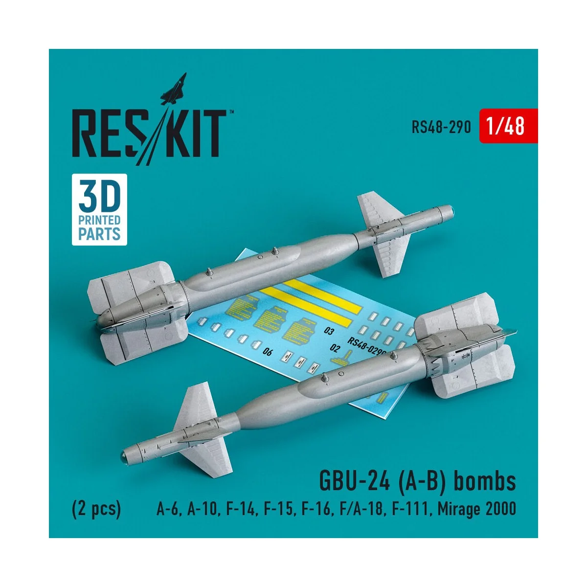 GBU-24 (A-B) bombs (2 pcs) (A-6, A-10, F-14, F-15, F-16, F/A-18, F-...