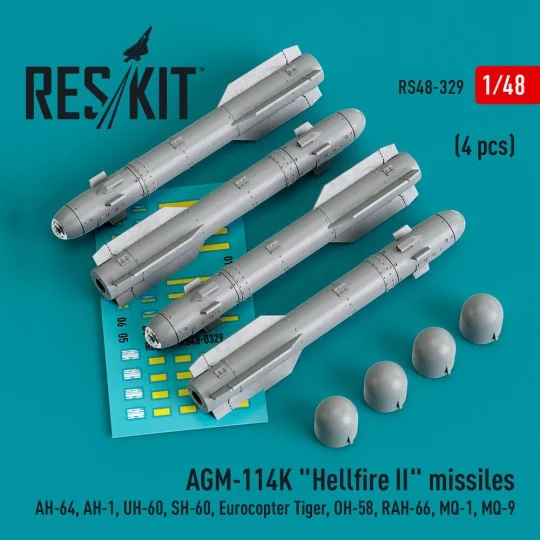 AGM-114K Hellfire II missiles (4 pcs) (AH-64, AH-1, UH-60, SH-60, E...
