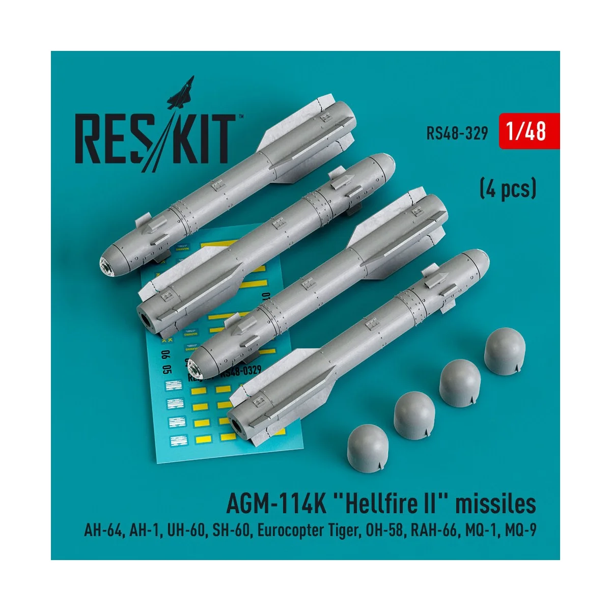 AGM-114K Hellfire II missiles (4 pcs) (AH-64, AH-1, UH-60, SH-60, E...