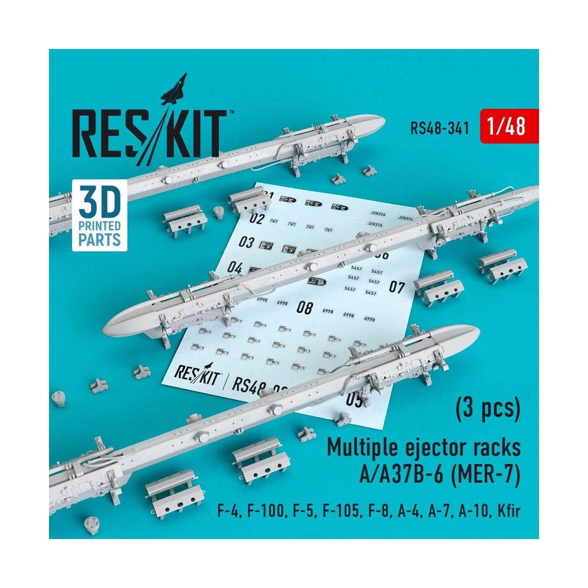 Multiple ejector racks A/A37B-6 (MER-7) (3 pcs) (F-4, F-100, F-5, F...
