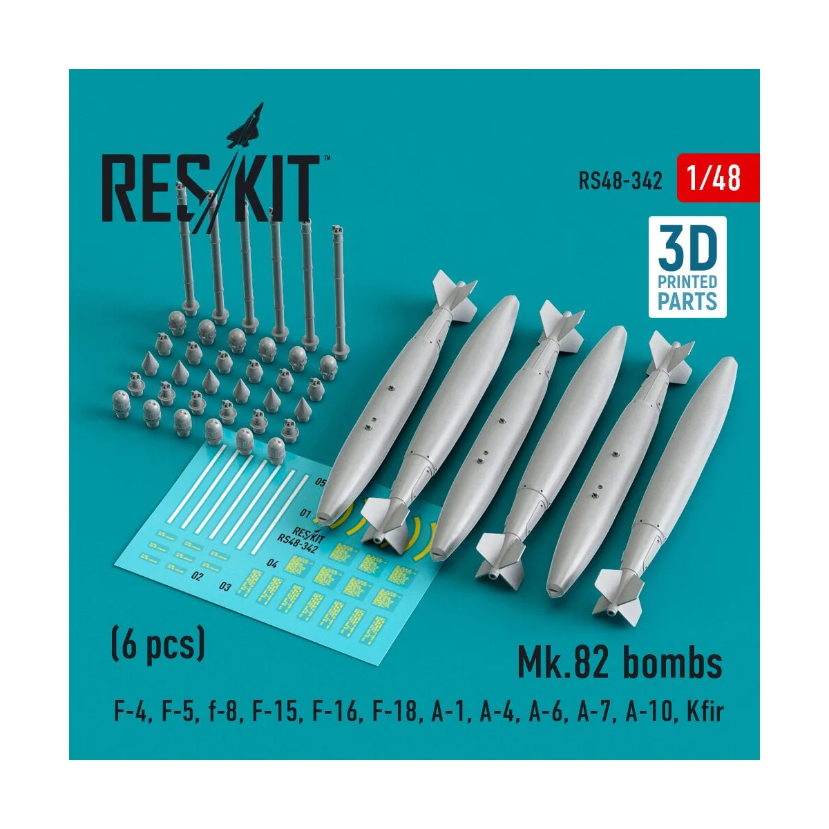 Mk.82 bombs (6 pcs) (F-4, F-5, F-8, F-15, F-16, F-18, A-1, A-4, A-6...